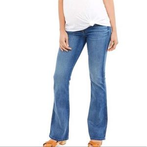 7 for all mankind a pocket maternity flare jeans